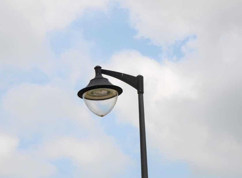 background,blue,bright,cloud,clouds,electric,electricity,energy,high,illumination,isolated,lamp,lamppost,light,modern,outdoor,pole,power,road,sky,space,street,streetlight,technology,white